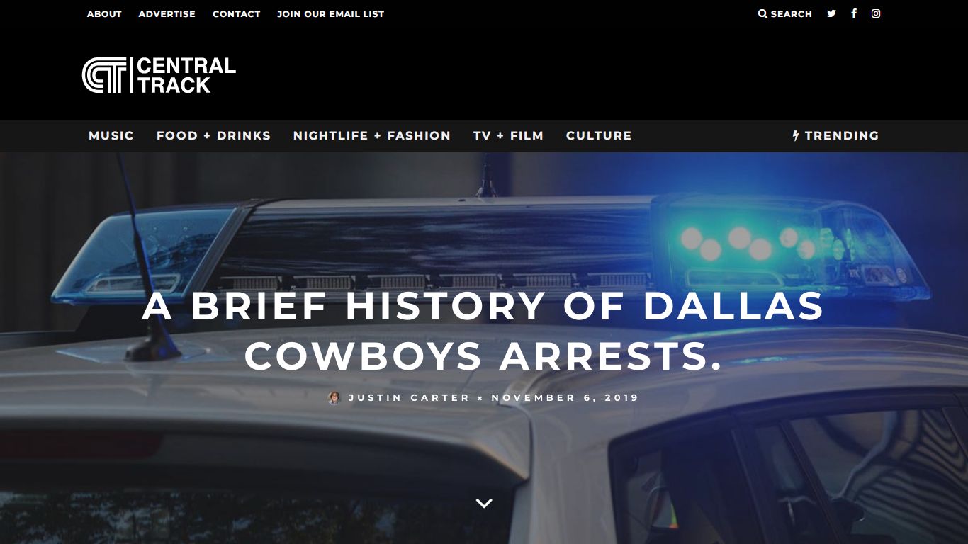 A Brief History Of Dallas Cowboys Arrests. | Central Track